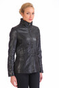 Женская кожаная куртка из натуральной кожи с воротником, отделка искусственный мех 0900925-5
