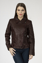 Женская кожаная куртка из натуральной кожи с воротником 0902440