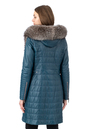 Женское кожаное пальто из натуральной кожи с капюшоном, отделка блюфрост 0902496-3
