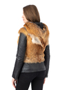 Женская кожаная куртка из натуральной кожи с капюшоном, отделка лиса 0902505-3