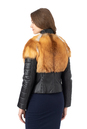 Женская кожаная куртка из натуральной кожи с воротником, отделка лиса 0902508-3