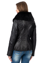 Женская кожаная куртка из натуральной кожи с воротником, отделка норка 0902627-3