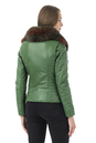 Женская кожаная куртка из натуральной кожи с воротником, отделка песец 0902694-3