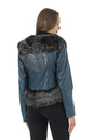 Женская кожаная куртка из натуральной кожи без воротника, отделка лиса 0902697-3