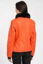 Женская кожаная куртка из эко-кожи с воротником, отделка песец 1900005-4