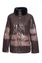 Женская кожаная куртка из натуральной кожи, отделка кролик 12701