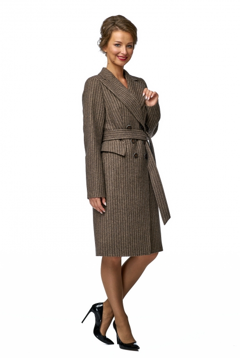 Женское пальто из текстиля с воротником 8001102