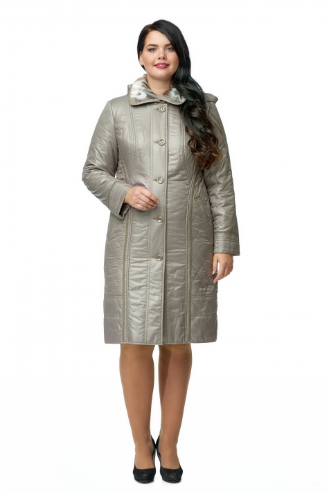 Женское пальто из текстиля с капюшоном 8002853
