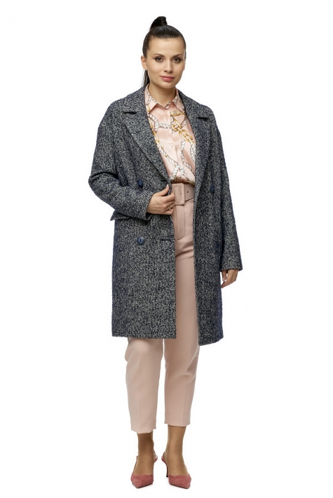 Женское пальто из текстиля с воротником 8007189