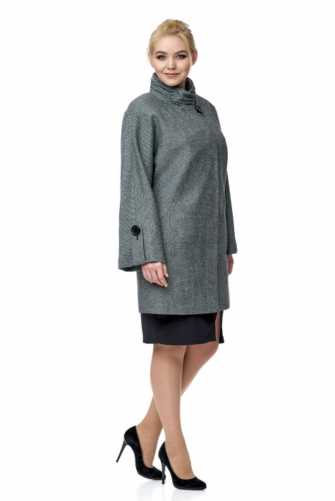 Женское пальто из текстиля с воротником 8009682