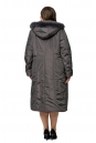 Женское пальто из текстиля с капюшоном, отделка песец 8009994-3