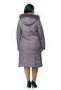 Женское пальто из текстиля с капюшоном, отделка песец 8009997-3
