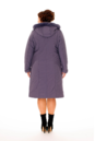 Женское пальто из текстиля с капюшоном, отделка песец 8010108-3