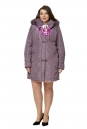 Женское пальто из текстиля с капюшоном, отделка песец 8010578-2