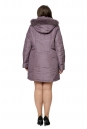 Женское пальто из текстиля с капюшоном, отделка песец 8010578-3