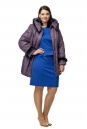 Куртка женская из текстиля с капюшоном, отделка кролик 8011710