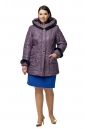 Куртка женская из текстиля с капюшоном, отделка кролик 8011710-2