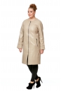 Женское кожаное пальто из натуральной кожи без воротника 8011813-2