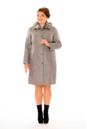Женское пальто из текстиля с капюшоном, отделка искусственный мех 8011872-2