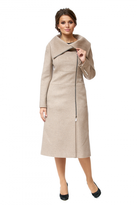 Женское пальто из текстиля с воротником 8011976