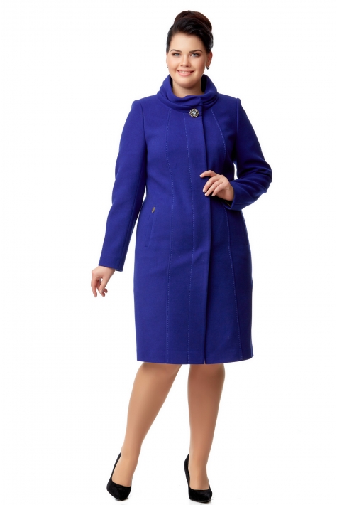 Женское пальто из текстиля с воротником 8012007