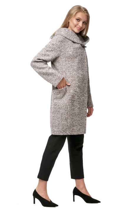 Женское пальто из текстиля с капюшоном 8012137