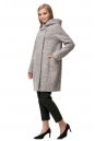 Женское пальто из текстиля с капюшоном 8012165