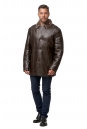 Мужская кожаная куртка из эко-кожи с воротником, отделка искусственный мех 8012315