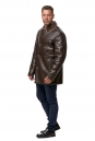Мужская кожаная куртка из эко-кожи с воротником, отделка искусственный мех 8012315-2