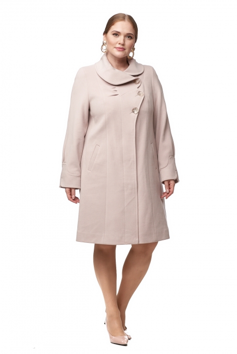 Женское пальто из текстиля с воротником 8012529