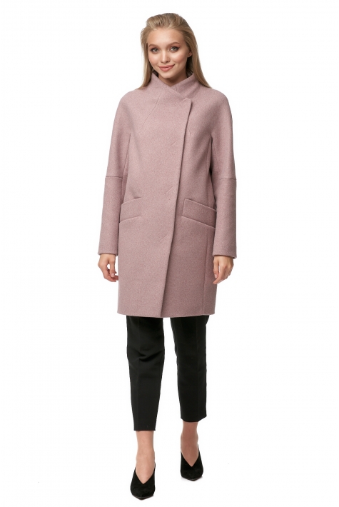 Женское пальто из текстиля с воротником 8012637