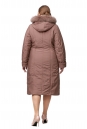 Женское пальто из текстиля с капюшоном, отделка песец 8012658-3
