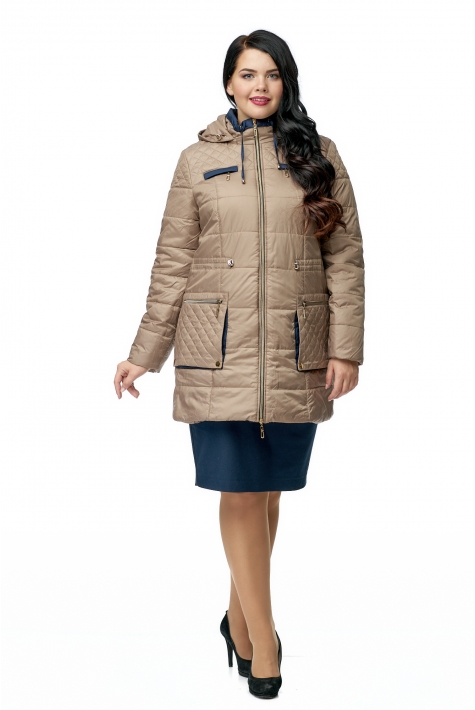 Куртка женская из текстиля с капюшоном 8012674