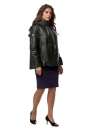 Женское кожаное пальто из натуральной кожи с капюшоном, отделка песец 8013024-2