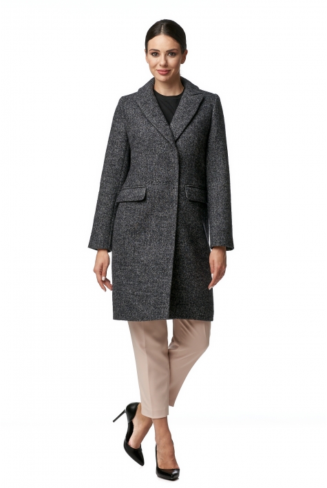 Женское пальто из текстиля с воротником 8013842