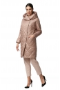 Женское пальто из текстиля с капюшоном 8013845
