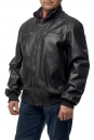 Мужская кожаная куртка из эко-кожи с воротником 8014437-2