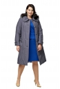 Женское пальто из текстиля с капюшоном, отделка песец 8015942-2