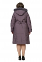 Женское пальто из текстиля с капюшоном, отделка песец 8015980-3