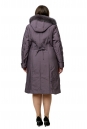 Женское пальто из текстиля с капюшоном, отделка песец 8015984-3