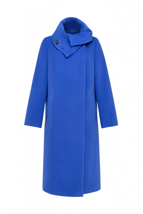 Женское пальто из текстиля с воротником 8016085
