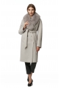 Женское пальто из текстиля с воротником, отделка песец 8016822-2
