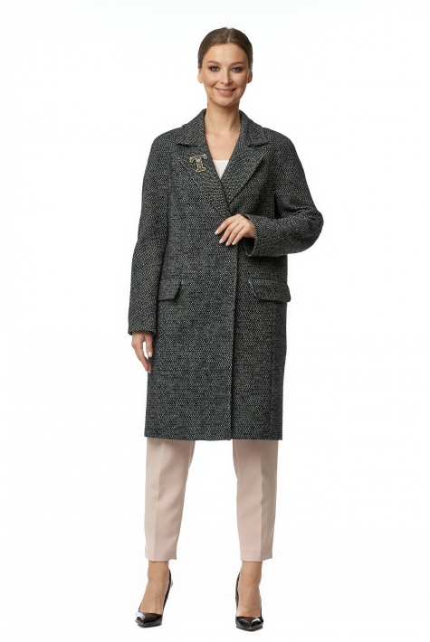Женское пальто из текстиля с воротником 8017152