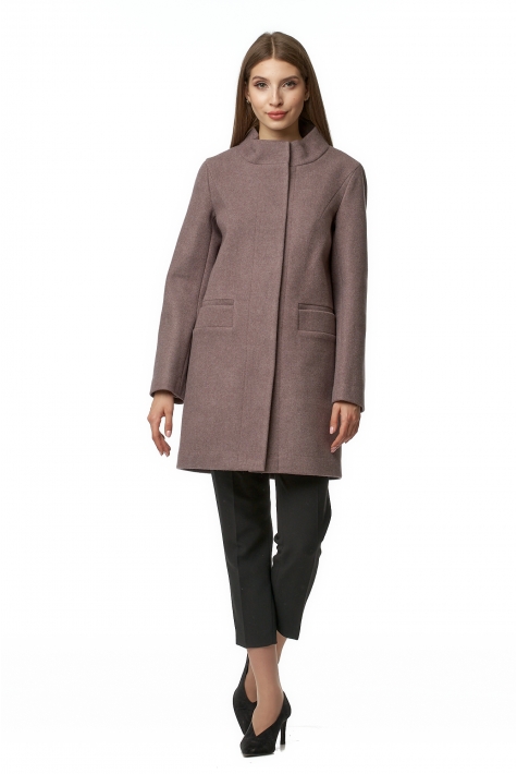 Женское пальто из текстиля с воротником 8017274