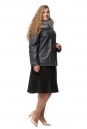 Женская кожаная куртка из натуральной кожи с капюшоном, отделка блюфрост 8017325-6