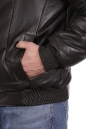 Мужская кожаная куртка из натуральной кожи с капюшоном, отделка блюфрост 8022692-13