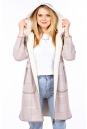 Женское пальто из текстиля с капюшоном 8023523-2