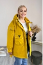 Женское пальто из текстиля с капюшоном 8024101-3