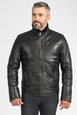 Мужская кожаная куртка из натуральной кожи на меху с воротником 3600159