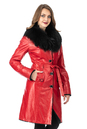 Женское кожаное пальто из натуральной кожи на меху с воротником, отделка блюфрост 3600227